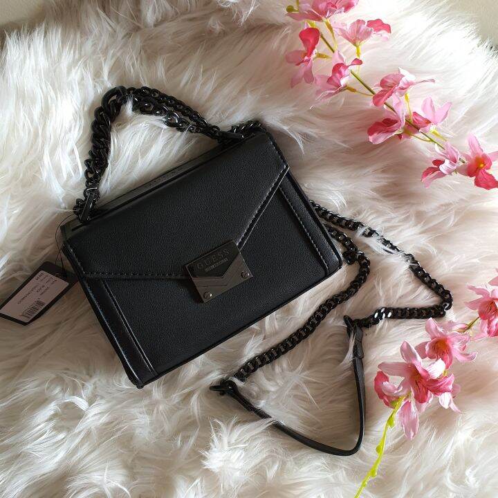 Guess Lynda Mini Chain Women's Crossbody Bag Black Lazada PH