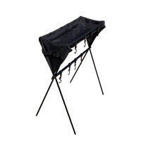 Camping Storage Rack Outdoor Cookware Hanger Aluminum Clothes Drying Tripod Multifunctional Picnic Organizer Stand with Carrying Bag