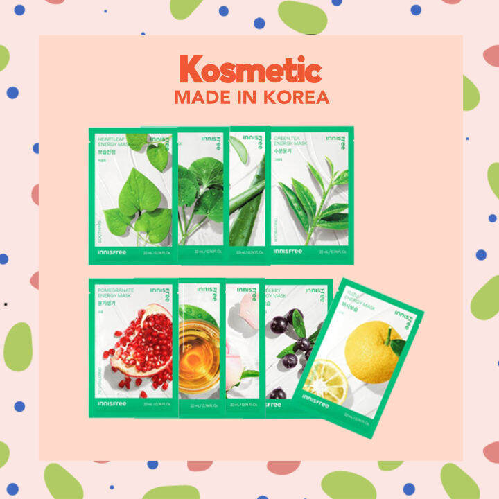 INNISFREE Squeeze Energy Mask 22ml / Biogradable / HypoAllergenic