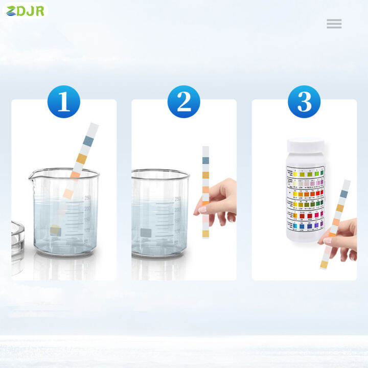 zdjr-แถบทดสอบน้ำสระว่ายน้ำได้อย่างรวดเร็วเพื่อทดสอบคุณภาพของแถบน้ำต่างๆ