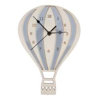 Nordic Style Children Cartoon Hot Air Balloon Clock Mute Clock Room Wall Clock Children Unique Gifts Home Decorations