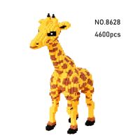 4800PCS Animal Giraffe Model Building Blocks DIY Cartoon Safari Giraffe Miniature Ornaments Childrens Educational Toys Gift