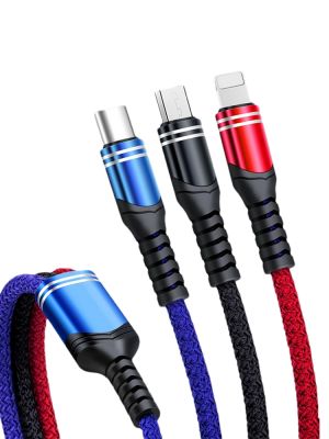 （A LOVABLE）3 In 1USB Type C สายชาร์จพอร์ต USB หลายประเภท C สายชาร์จ UsbcPhone ลวด ForCharging