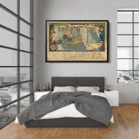 The World of The Witcher Map Video Game Canvas Poster Home Wall Painting Decoration (No Frame)