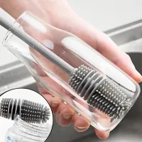 Silicone Bottle Brush Milk Cup Scrubber Glass Cleaner Household Kitchen Cleaning Tools Long Handle Drink Bottle Washing Brush Cleaning Tools