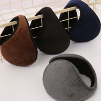 Men Windproof Earmuffs Winter Ear Warm Protector Thicken Plush Fleece Outdoor Cycling Warmer Behind The Head Band Soft Ear Muffs