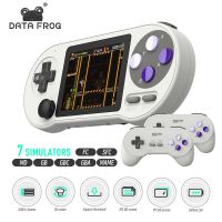 DATA FROG SF2000เกมคอนโซลมือถือแบบพกพา3นิ้ว IPS R เกมคอนโซลในตัว6000เกม R วิดีโอเกมสำหรับเด็ก