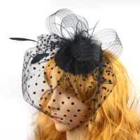 GLIOLUS ภาษาฝรั่งเศส วงดนตรี งานสังสรรค์ ขนนก Fascinator ผู้หญิง งานแต่งงาน สุทธิ ตาข่าย กิ๊บติดผม หมวก สง่างาม