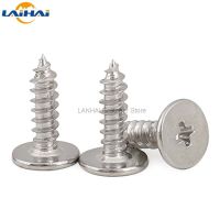 10/50p CM M2 M2.6 M3 M3.5 M4 M5M6 A2 304 Stainless Steel Cross Phillips Super Ultra Thin Flat Wafer Head Self-tapping Wood Screw Nails Screws  Fastene