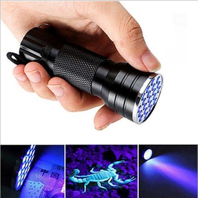 3 AA Battery 395 nm  Ultraviolet 21 or 51 LED UV  Flashlight Rechargeable Flashlights