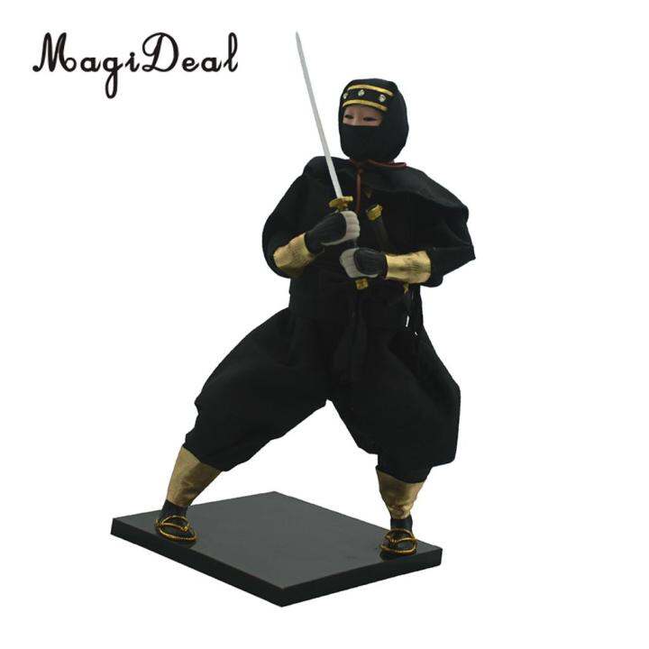 12inch-vintage-japanese-ninja-samurai-doll-figure-in-black-clothes-home-decoration