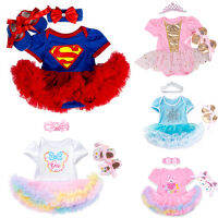 Newborn Baby Girl Clothes Easter Costume for Baby Infant Birthday Party Dress 3PCS Bebe Babi Clothing Little Girl Tutus Jumpsuit