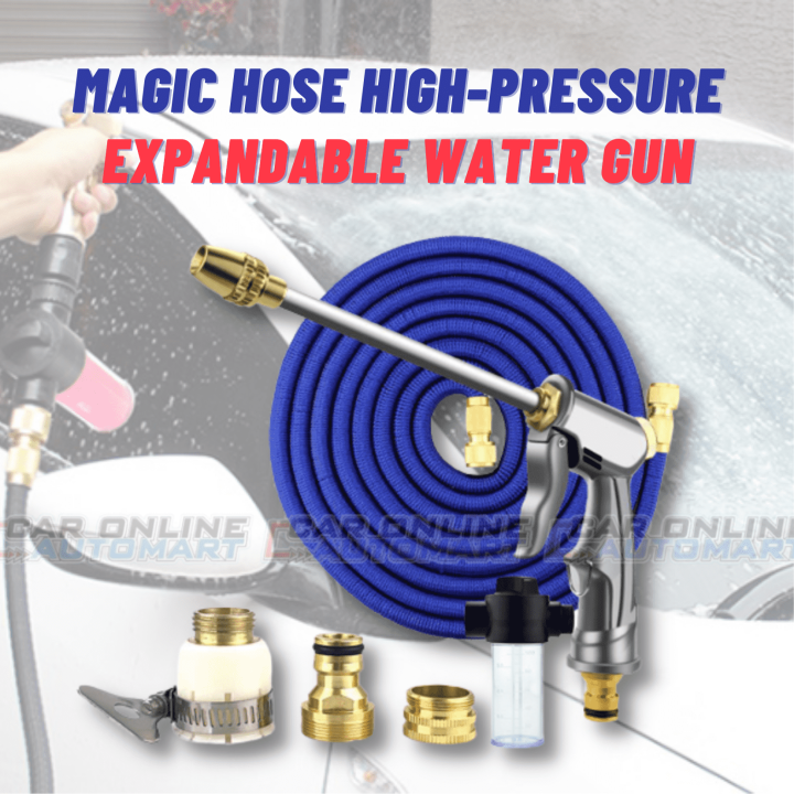 Magic Hose High-Pressure Car Wash Water Gun Set Expandable Pipe TPR ...