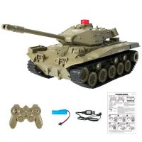 RC Tank 2.4G Battle Launch Military Truck Cross-Country Tracked Remote Control Simulation Tank Vehicle Hobby Toys for Children