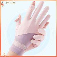 YESHE ระบายอากาศได้ระบายอากาศ หน้าจอสัมผัสหน้าจอ ฤดูร้อนฤดูร้อนฤดูร้อน ถุงมือไหมน้ำแข็ง ถุงมือกันแดดกันหนาว ถุงมือนวม ถุงมือสำหรับผู้หญิง