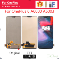 จอ LCD/จอแสดงผล TFT ดั้งเดิมสำหรับ Oneplus 6 A6000ชุดประกอบหน้าจอดิจิตอล LCD สำหรับ OnePlus6 1+ 6 Lcd