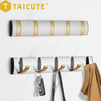 TAICUTE Folding Wall Hanger Hook 2 Ways Installation Coat Clothes Towel Holder Bathroom Kitchen Accessories, 4 Colors