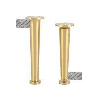 2Pcs Brass Taper Leg With Leveling Feet For Sofa Bed Furniture Cabinet