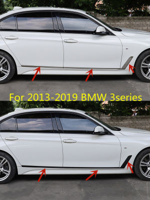 อะไหล่รถยนต์6ชิ้น/เซ็ตสำหรับ BMW 3ชุด F30 F35 2013-2019โครเมียมสแตนเลสสตีลประตูด้านข้างรถแถบร่างกายแผ่นครอบ87Tixgportz
