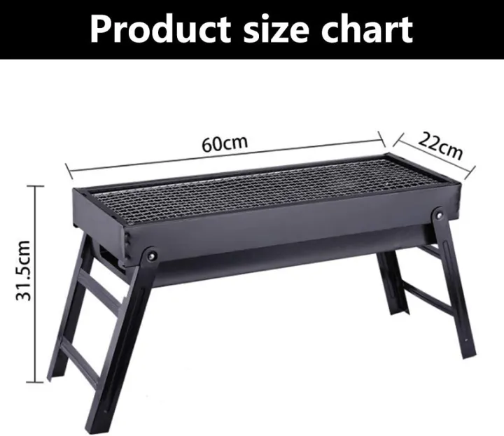 Outdoor Garden Balcony Barbecue Grill, Folding Compact Camping Grills