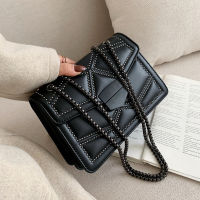 Rivet Chain Small Crossbody Bags for Women 2021 Fashion Trend Designer Pu Leather Shoulder Bag Female Luxury Handbags and Purse