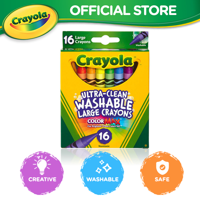 Crayola 8 Ultra Clean Large Crayons FREE & FAST DELIVERY 