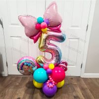 41pcs JoJo Siwa BouquetTheme Birthday Party Balloons Bow of Balloons 1 2 3th Girls Birthday Baby Shower Party Decorations Globos