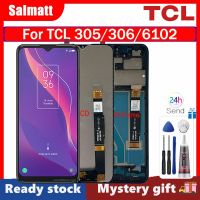 Salmatt หน้าจอแสดงผล LCD สำหรับ TCL 305/306/6102หน้าจอ LCD ของแท้สำหรับ TCL 305 306 6102ตัวแสดงอ่านแอลซีดีชุดประกอบดิจิไทเซอร์หน้าจอสัมผัสสำหรับ6102แสดงชิ้นส่วนสำหรับ TCL 305 306