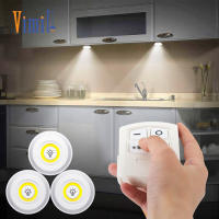 Vimite COB/LED Warm Colour Night Light Super Bright Cabinet Light Wireless Remote Control Dimmable Household Wardrobe Lamp Kitchen Bedroom Light