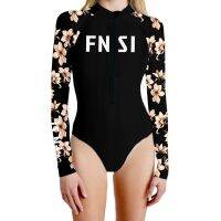 Fn Si เซ็กซี่ S URF Rashguard แขนยาวท่องชุดว่ายน้ำผู้หญิง One P Iece ชุดว่ายน้ำผื่นยามชุดว่ายน้ำบีชสวมบอดี้สูท