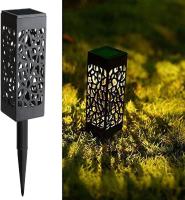 LED Solar Powered Fire Light Waterproof Garden Decoration Landscape Lawn Path Lighting Outdoor Hollow Walkway Path Plug-in Lamps