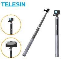 TELESIN 1.2M 3M Carbon Fiber Selfie Stick Monopod Extendable + 1/4 Screw For GoPro 11 10 9 8 Insta360 DJI OSMO Action 2 3 Camera