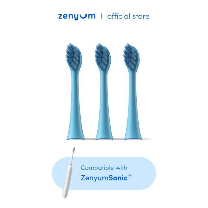 NEW Zenyum Sonic 3 Pc Refill Brush Heads Electric Toothbrush Pastel