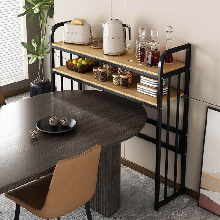 Dining table shelf floor above the living room storage artifact