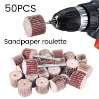 50Pcs Sanding Drum Kit 80/120/240/320/600 Grit Sanding Flap Wheel Wear Resistant Grinding Sandpaper Rotary Tool Accessories Power Sanders