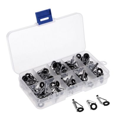 【CW】▪☸﹍  80Pcs 10 Sizes Telescopic Fishing Rod Guides Top Rings Tips Repair Pole Eyelets Builiding Accessories
