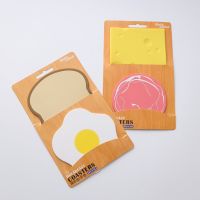 2 Pcs Table Mats Toast Cheese Egg Drink Coaster Table Placemat Heat-resistant Nonslip Pad Home Creative Cup Coaster Silicone Mat