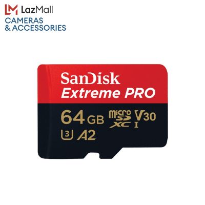 SanDisk Extreme Pro microSDXC, SQXCU 64GB, V30, U3, C10, A2, UHS-I, 200MB/s R, 90MB/s with Adaptor (SDSQXCU-064G-GN6MA ) ( เมมโมรี่การ์ด ไมโครเอสดี การ์ด )