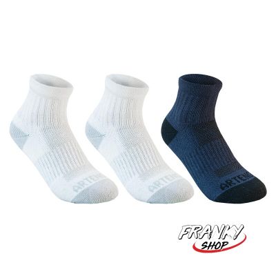 [พร้อมส่ง] ถุงเท้ากีฬาหุ้มข้อสำหรับเด็ก Kids Mid Sports Socks RS 500 Tri-Pack