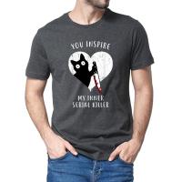 New Fashion Funny Cat In Heart-you Inspire Me Cat Lovers Vintage Men Camisas Hombre T-shirt Cotton Unisex  T-shirts - T-shirts - AliExpress