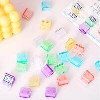 LLD 5Pcs Mini Staples Paperclip Colors Paper Clip Transparent Documents Bookmarks File Index Page Holder Clamp Office School