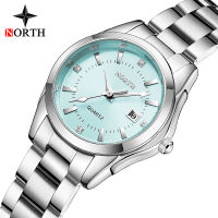 NORTH Women Watches Top Brand Luxury Fashion Casual Quartz Watch Ladies Clock Stainless Steel Waterproof Calendar Wristwatch