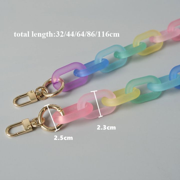44-86cm-jelly-color-bag-chain-resin-acrylic-chain-shoulder-strap-for-bags-replacement-handbag-belt-handles-bag-parts-accessories