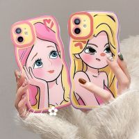 เคส MrHaha สำหรับ iPhone 14 13 12 11 Pro Max X XR Xs Max 8 7 6S Plus SE 2020เคสป้องกันเนื้อนิ่ม TPU เคสโทรศัพท์ปิดขอบลายการ์ตูนเด็กผู้หญิงน่ารัก