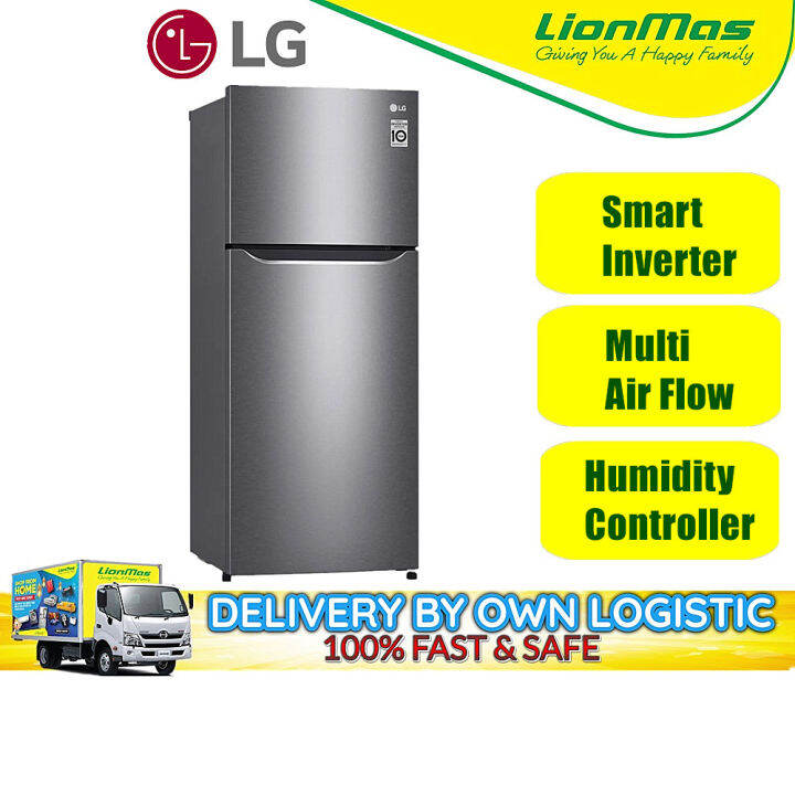 LG 187L MULTI AIR FLOW INVERTER COMPRESSOR TOP FREEZER REFRIGERATOR GNB202SQBB Lazada
