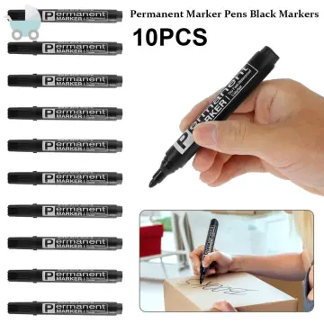 Permanent Black Marker Pens Bullet Tip Pen Waterproof