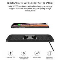 Car Wireless Charger Silicone Pad Cradle Stand Dock 10W For Samsung S20 S10 Wireless Fast Charging For Iphone 11 12 Pro Xs Max 8