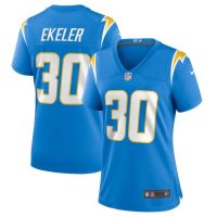 เสื้อกีฬาแขนสั้น NFL Jersey Los Angeles Chargers Austin Ekeler Game Jersey สําหรับผู้หญิง