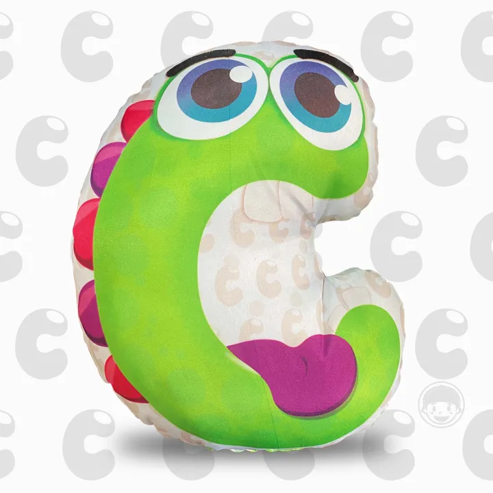 Monster Alphabet Letter "C" Plush Pillow | Educational Toys For Kids ...