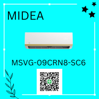 แอร์ติดผนัง Midea ระบบธรรมดา ขนาด 9,500 BTU  รุ่น  MSVG-09CRN8-SC6 (VG FIXED SPEED)**ราคาเฉพาะเครื่อง